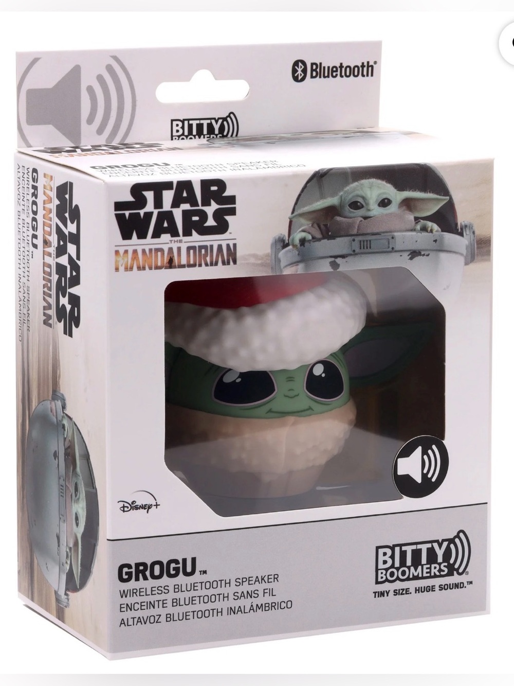 Star Wars Bitty Boomers Santa Grogu Mini Bluetooth Speaker Brand New